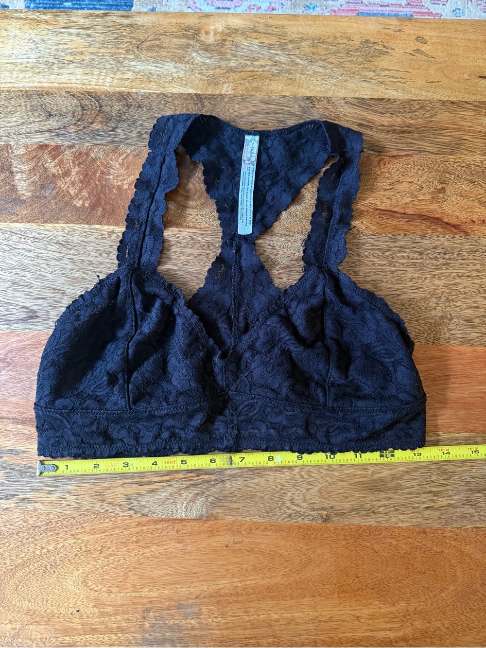 Free People Black Lace Racerback Bralette